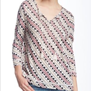 Lucky Brand Rhythm Tassel Blouse - L
